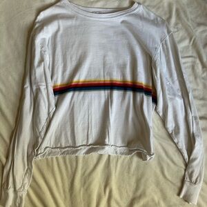 John Galt Rainbow Stripe Long Sleeve